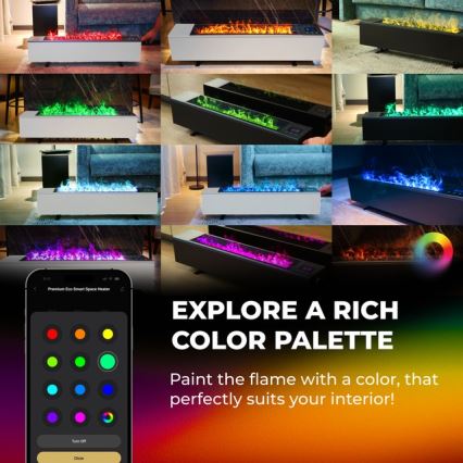 AENO - Älykäs sähkölämmityslaite/konvektori 1000/2000 W musta