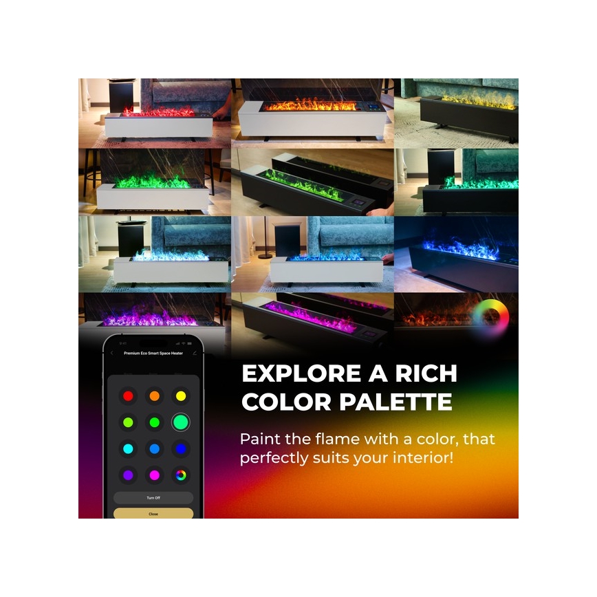 AENO - Älykäs sähköpatteri/konvektori 1000/2000W valkoinen