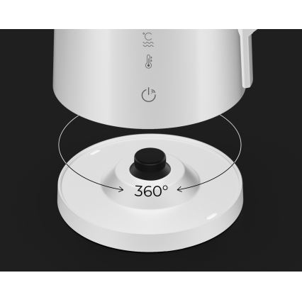 AENO - Älykäs vedenkeitin LED-näytöllä 1,7 l 2200W/230V valkoinen