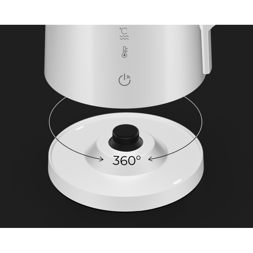 AENO - Älykäs vedenkeitin LED-näytöllä 1,7 l 2200W/230V valkoinen