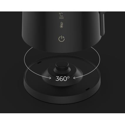 AENO - Älykäs vedenkeitin LED-näytöllä 1,7 l 2200W/230V musta