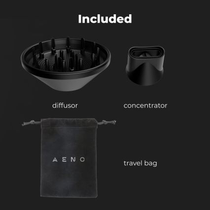 AENO - Hiustenkuivain 1500W/230V