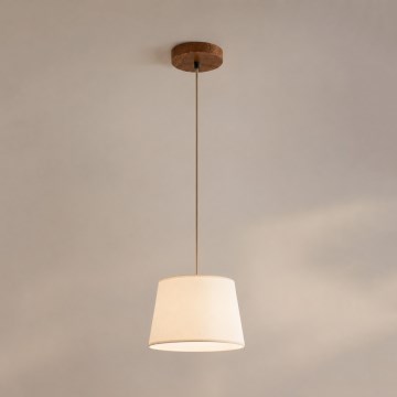 AIDA-riippuvalaisin johdolla 1xE27/15W/230V Ø 25 cm tammi/kerma