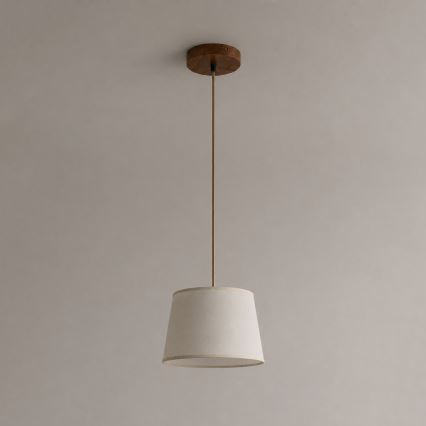 AIDA-riippuvalaisin johdolla 1xE27/15W/230V Ø 25 cm tammi/kerma