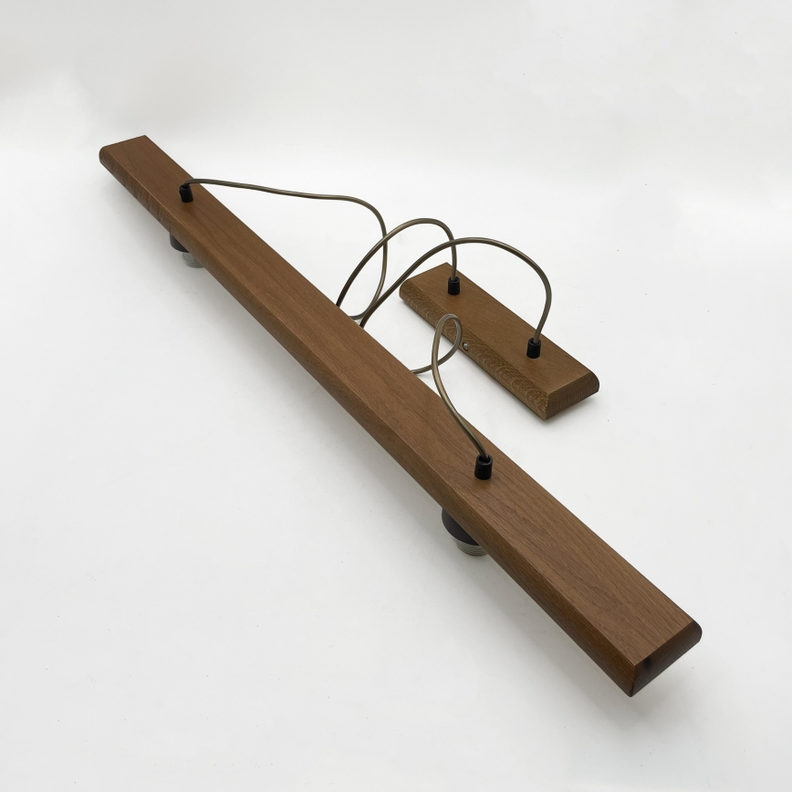AIDA-riippuvalaisin johdolla, 2xE27/15W/230V, Ø 35 cm, tammi/raffia