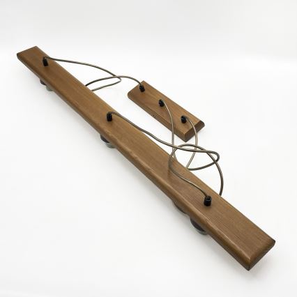 AIDA riippuvalaisin köydellä 3xE27/15W/230V, halkaisija 25 cm, tammi/rafia