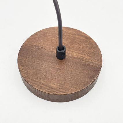 AIDA-riippuvalaisin vaijerilla 1xE27/60W/230V, halkaisija 25 cm, tammi/saksanpähkinä/valkoinen