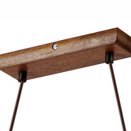 AIDA-riippuvalaisin vaijerilla 2xE27/60W/230V tammi/pähkinä