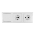 Aigostar - 2 kpl SCHUKO-kotipistorasia kytkimellä, 16 A / 250 V