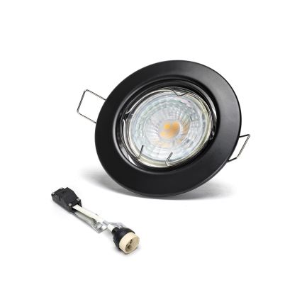 Aigostar - 3 kpl LED-upotettava alasvalo 1x GU10/4,5W/230V 3000K musta