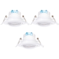 Aigostar - 3 kpl LED-upotettavat kattovalaisimet, 5 W, 230 V, 6500 K, halkaisija 8,5 cm, valkoinen