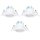 Aigostar - 3 kpl LED-upotettavat kattovalaisimet, 5 W, 230 V, 6500 K, halkaisija 8,5 cm, valkoinen