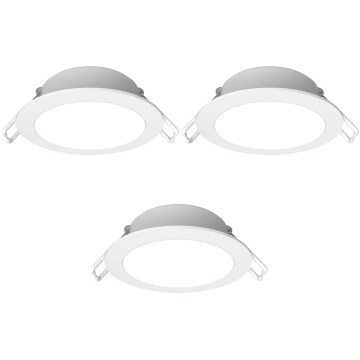 Aigostar - 3 kpl LED-uppovalaisinta kylpyhuoneeseen, 4,8 W / 230 V, IP65, valkoinen