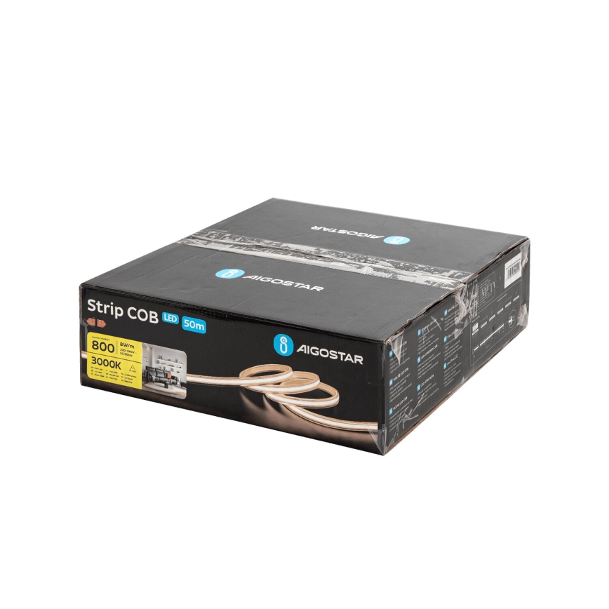 Aigostar - 50 m LED-nauha, 320 W, 230 V, 3000 K, IP65