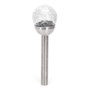 Aigostar - 6 kpl LED-aurinkovalaisinta, LED/2V, 6500K, IP44, 40 mAh, hopea