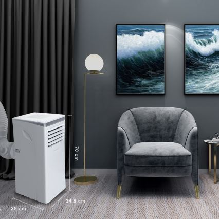 Aigostar - Älykäs siirrettävä ilmastointilaite 3-in-1 1003W/230V 9000 BTU Wi-Fi, valkoinen + kaukosäädin