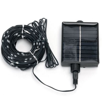 Aigostar - LED aurinkokennolla toimiva jouluköynnös 300xLED/8 toimintoa 32m IP65 kylmän valkoinen 1200 mAh
