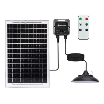 Aigostar - aurinkokäyttöinen LED-kattovalaisin anturilla, 70 W/12 V, 6000 mAh, 6500 K, halkaisija 23,5 cm + kaukosäädin