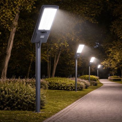 Aigostar - Aurinkokennolla toimiva LED-katuvalaisin anturilla LED/400W/3,2V 4800mAh + kaukosäädin