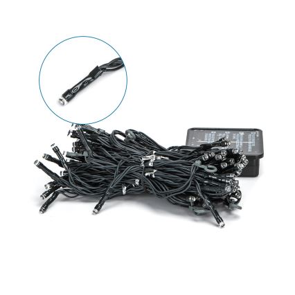 Aigostar - LED-aurinkovalosarja, 100 LED / 8 toimintoa, 4 x 1 m, 800 mAh, IP65, kylmänvalkoinen