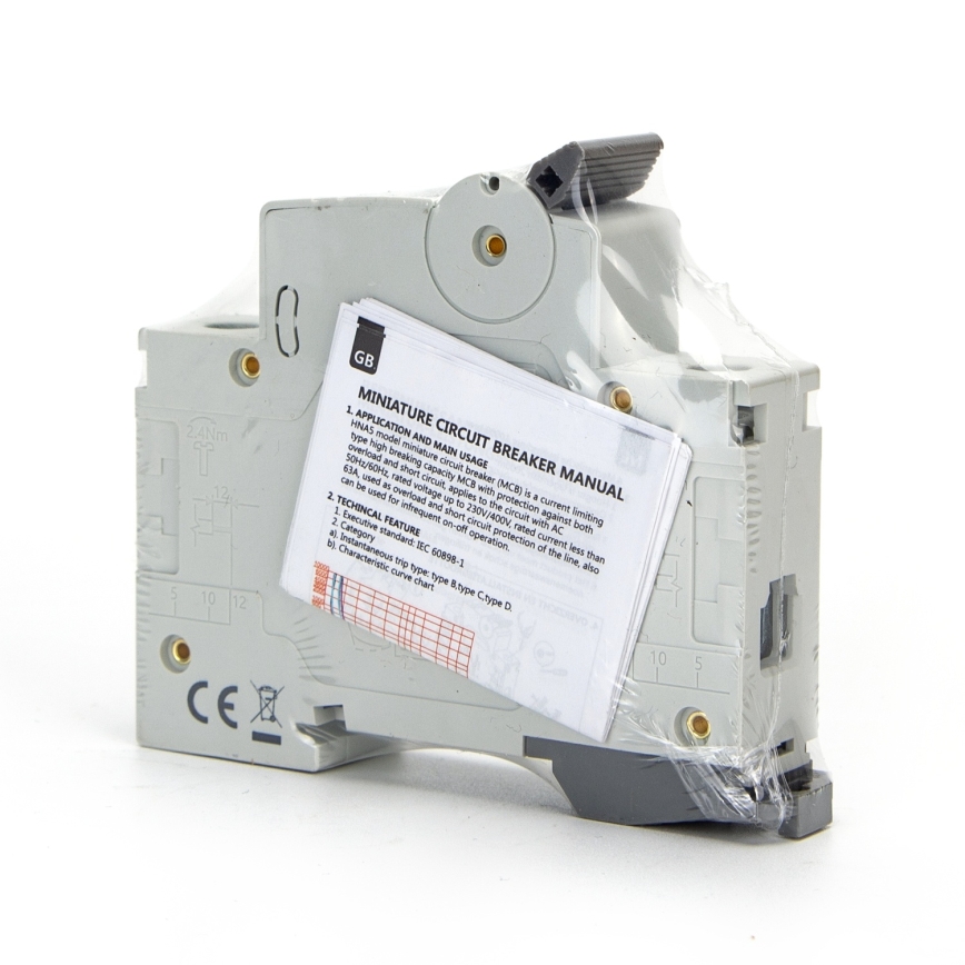 Aigostar - Automaattikatkaisija 1-vaiheinen 1P-63A-C 230-400V