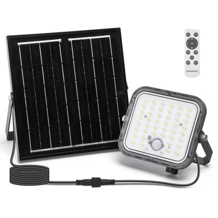 Aigostar - himmennettävä LED-aurinkovalonheitin anturilla LED/80W/3,4V 6500K IP66 4000 mAh + kaukosäädin