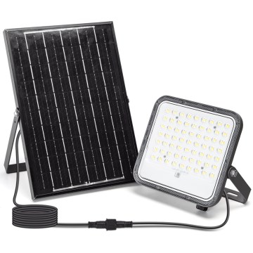 Aigostar - himmennettävä aurinkokäyttöinen LED-valonheitin LED/100W/3,4V 3000/4000/6500K IP66 8000 mAh + kaukosäädin