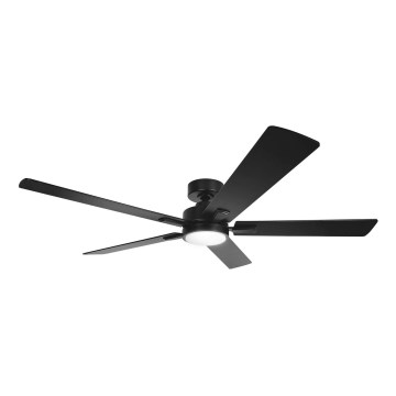 Aigostar - himmennettävä LED-kattotuuletin, 20 W, 230 V, 2700-6500 K, 132 cm, musta + kaukosäädin