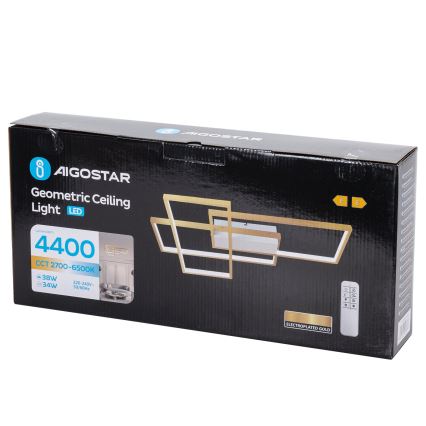 Aigostar - Himmennettävä LED-kattovalaisin LED/38W/230V 2700-6500K + kauko-ohjaus