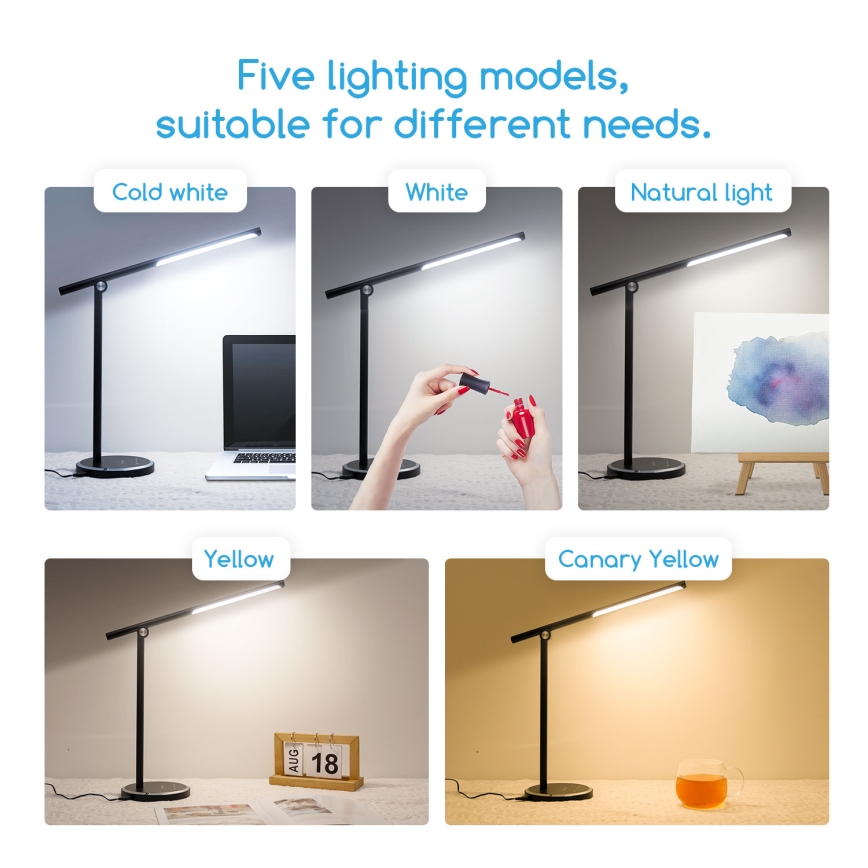 Aigostar - Himmennettävä LED-kosketuspöytävalaisin LED/8W/230V 3000-6000K musta