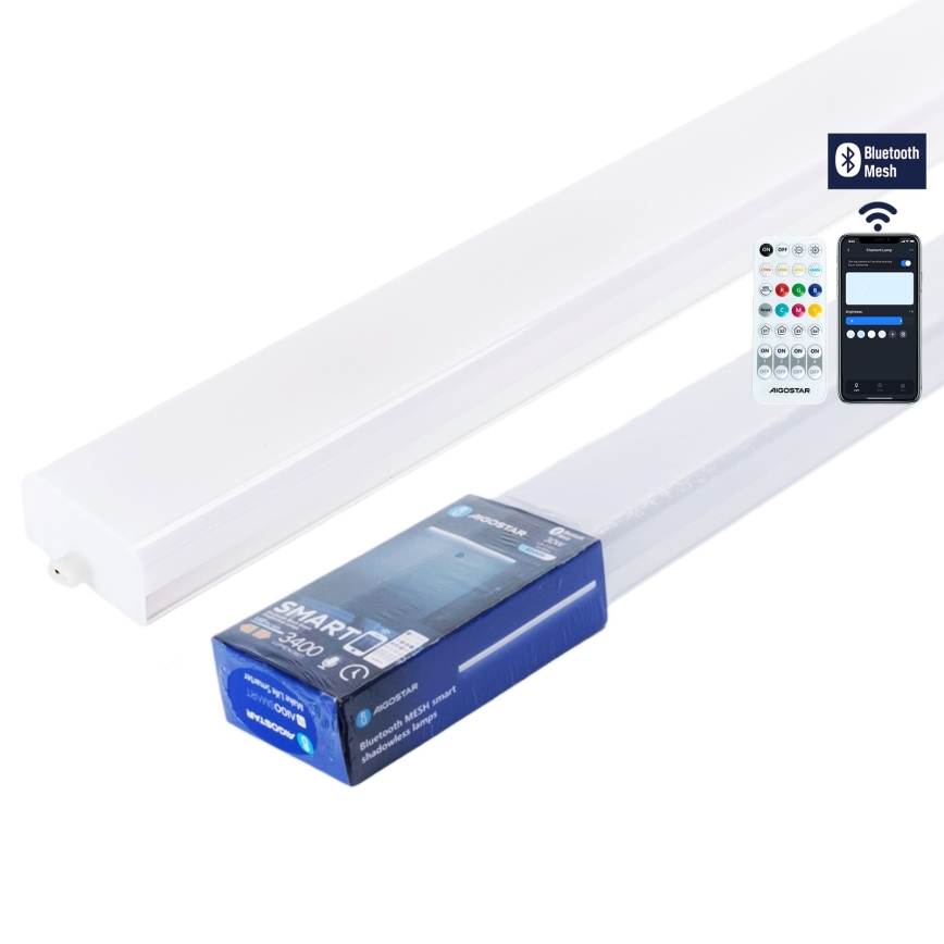 Aigostar - LED-himmennettävä loisteputkivalaisin MESH LED/30W/230V 6500K + kaukosäädin