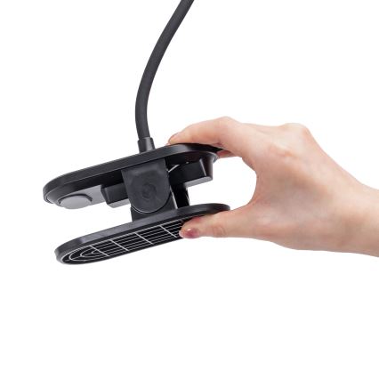 Aigostar - Himmennettävä LED-pöytävalaisin klipsillä LED/2,5W/5V musta