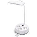 Aigostar - himmennettävä LED-pöytävalaisin pistorasioilla ja USB-portilla LED/4,6W/230V 3000/4000/6500K valkoinen