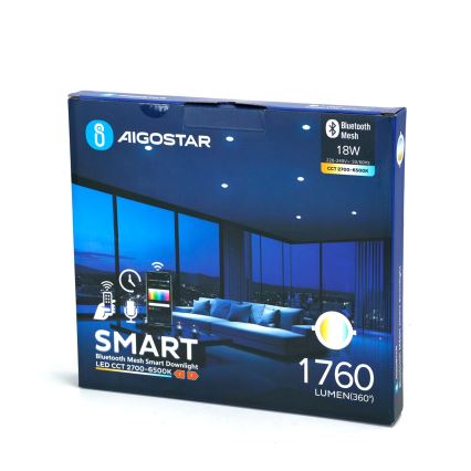 Aigostar - Himmennettävä riippuva LED-kattovalaisin MESH LED/18W/230V 2700-6500K halkaisija 23 cm