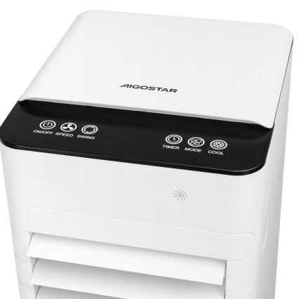 Aigostar - Ilmanjäähdytin 80W/230V valkoinen + kauko-ohjaus