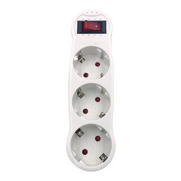 Aigostar - Jakorasia kytkimellä 3x16A/230V SCHUKO