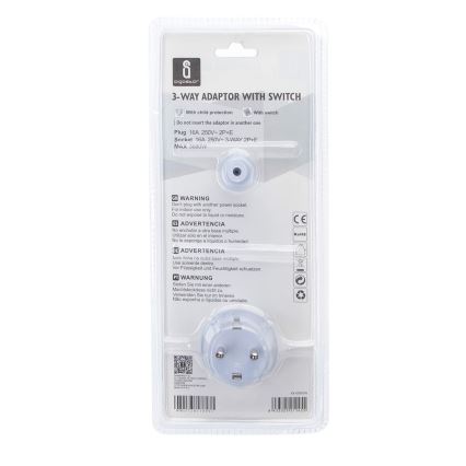 Aigostar - Jakorasia kytkimellä 3x16A/230V SCHUKO