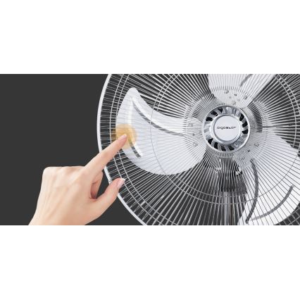 Aigostar - Jalallinen tuuletin 50 W/230 V, Ø 50 cm, kromi/musta