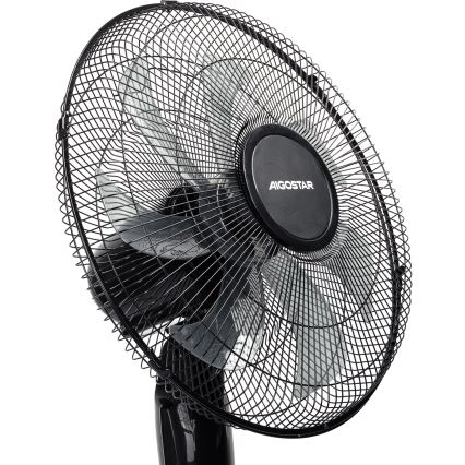 Aigostar – Jalustatuuletin 50 W / 230 V, 130 cm, musta, kaukosäätimellä