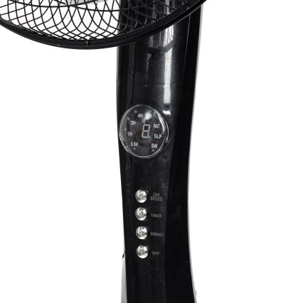Aigostar – Jalustatuuletin 50 W / 230 V, 130 cm, musta, kaukosäätimellä