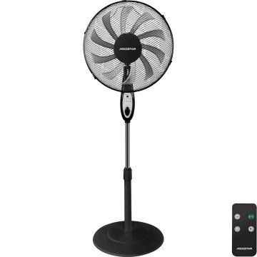 Aigostar - Jalallinen tuuletin 55W/230V 130 cm musta + kaukosäädin