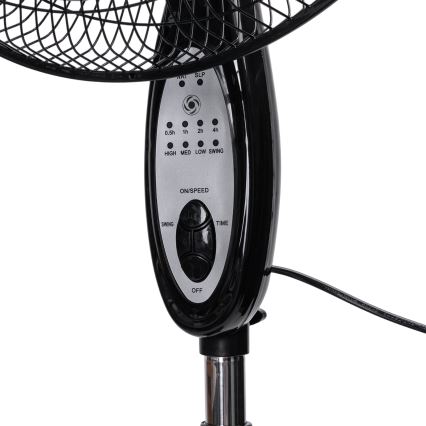 Aigostar - Jalustatuuletin 55W/230V 130 cm musta + kaukosäädin
