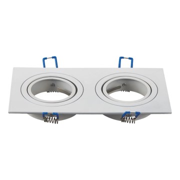 Aigostar - Kaksiosainen kehys upotettavalle GU10-alasvalolle 17,3x9,1 cm valkoinen