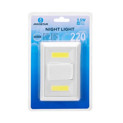 Aigostar - Kannettava LED-yövalo LED/4xAAA 6500K
