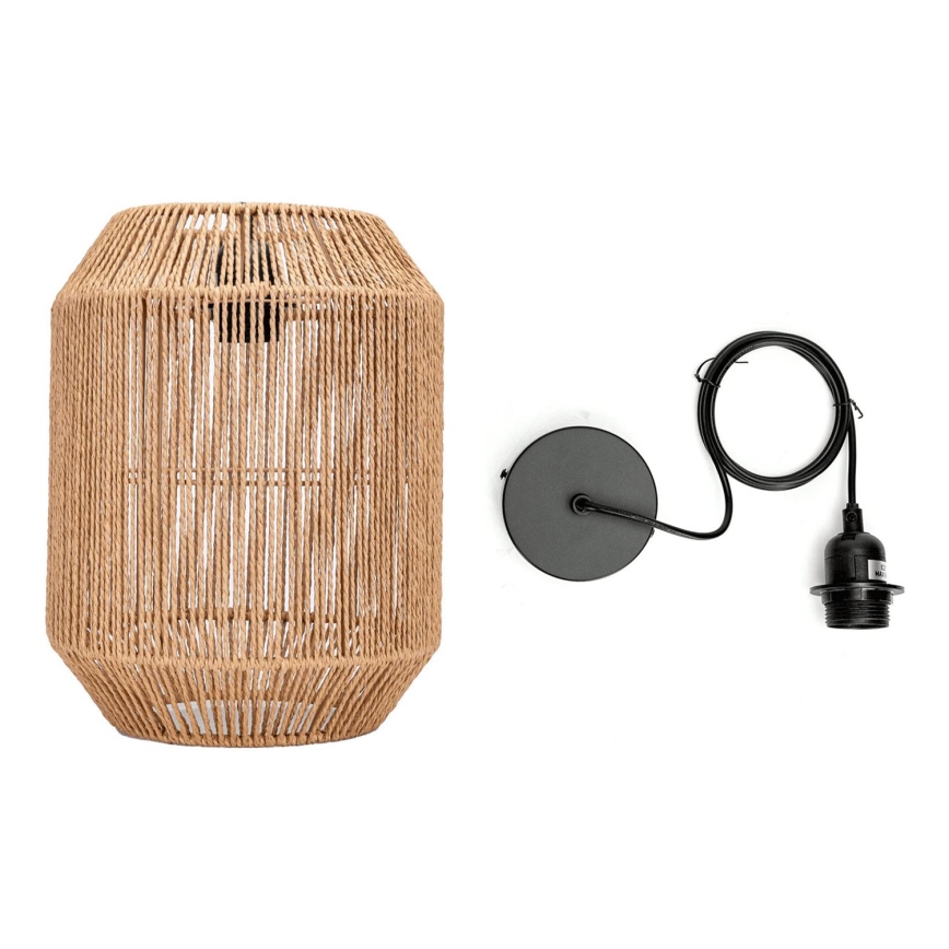 Aigostar - Kattokruunu johdossa 1xE27/60W/230V beige