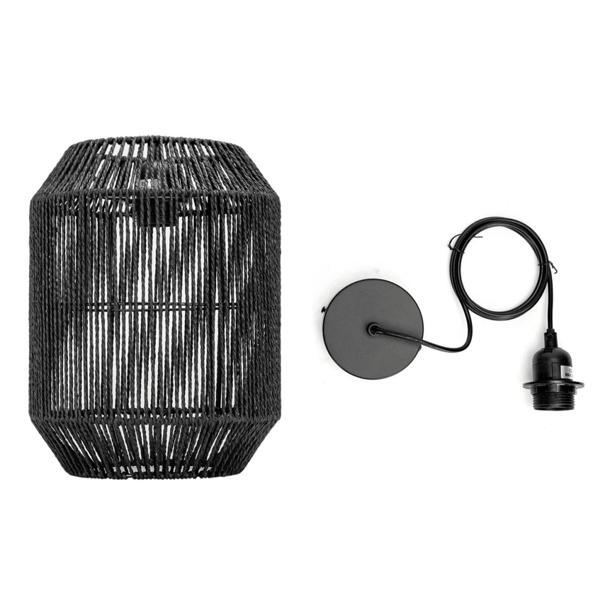 Aigostar - Kattokruunu johdossa 1xE27/60W/230V musta