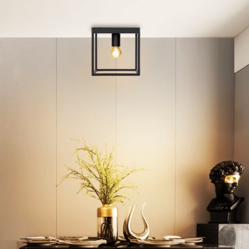 Aigostar - Kattovalo 1xE27/40W/230V musta