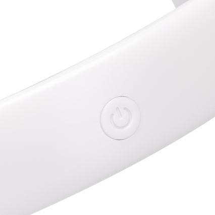 Aigostar - Ladattava kaulatuuletin 4W/5V 2000mAh valkoinen