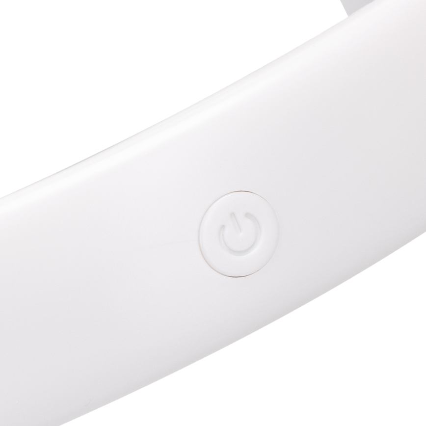 Aigostar - Ladattava kaulatuuletin 4W/5V 2000mAh valkoinen