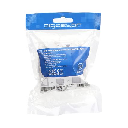 Aigostar - Kehyksetön SCHUKO-pistorasia 250V musta